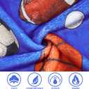 Funnycokid Boys Robe Kids Hooded Fleece Bathrobe Flannel Pajamas Soft Sleepwear 7-14 Years