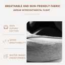 Travel Neck Pillow,360 Surround Support, Memory Foam Travel Pillow with Adjustable Buckle for Airplanes, Cars & Office Naps (Light Gray)