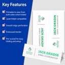 Avery Printable Tent Cards, 3.5" x 11", White with Embossed Border, 50 Blank Place Cards for Laser and Inkjet Printers (5309)