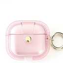 for AirPods Pro 3 Case 2025 with Lock Clear Cases,Soft TPU Cover for Airpods Pro 3rd Case for Air pod Pro 3 Cover with Keychain for Airpods Pro 3 Gen for Women Girls (Pink)