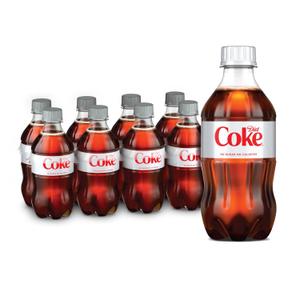 Diet Coke Soda Soft Drink Bottles, 12 fl oz, 24 Pack EXP: 08/10/2026