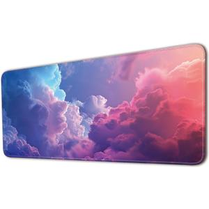 Keyboard Mat, Large Mouse Pad, Colorful Clouds