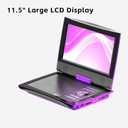 SUNPIN New 11.5" Portable DVD Player for Car and Kids, 9.5" Swivel Brightness Enhanced Screen, with Car Charger and Headrest Mount, Upgraded Remote Control, 5 Hours Battery, Dual Earphone Jack(Purple)