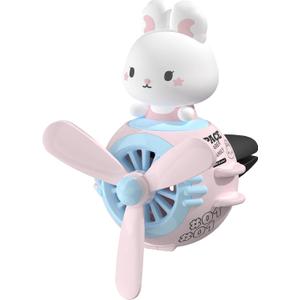 Pilot Rabbit Cute Car Diffuser - Rotating Propeller Cartoon Automotive Air Outlet Fan Creative Car Perfume Decoration - Automotive Air Fresheners