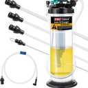 Estune 2 Gallon/7.5 L Manual Pneumatic Fluid Extractor, Automotive Oil Extractor Pump Oil Vacuum Changer with 5 Pcs Brake Bleeding Hose for Car, SUVs, Truck, Yachts