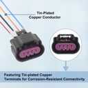 Electronics Ignition Coil Connector Plug Harness for 2007-2016 Buick Cadillac Chevrolet GMC Pontiac Saturn Suzuki I4 V6, 19367639 (1PCS)