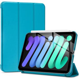 ProCase Smart Case for iPad mini 7 A17 Pro 2024/iPad Mini 6 2021 8.3 Inch iPad mini 7th/6th Gen, Hard Back Cover for iPad mini 8.3" 7th Gen A2995/A2996/A2993/6th Gen A2567 A2568 A2569 -Teal