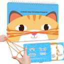 Kasfalci String Figure Game Book with String, Classic String Games with Step-by-Step Instructions, String Figure Book, Fine Motor Skills Toys, Gifts for Kids 612 Year Old, Girl Boy Gift, Kids Books