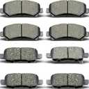 Front Rear Ceramic Brake Pads 8 Pieces Set fit for Nissan for 2009-2022 Maxima,for 2008-2013 Rogue,for 2008-2012 X-Trail