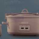 Crock-Pot Designer Series 7qt Slow Cooker with Bonus Little Dipper Mushroom: 4 Settings, Stoneware, Stainless Steel, Keep Warm