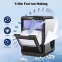 44lbs/24h Ice Makers Countertop 5-15 Minute Fast Ice Making | Self-Cleaning & Low Noise Pellet Ice Maker with LCD Display, Chewable Ice Maker for Home/Kitchen/Office