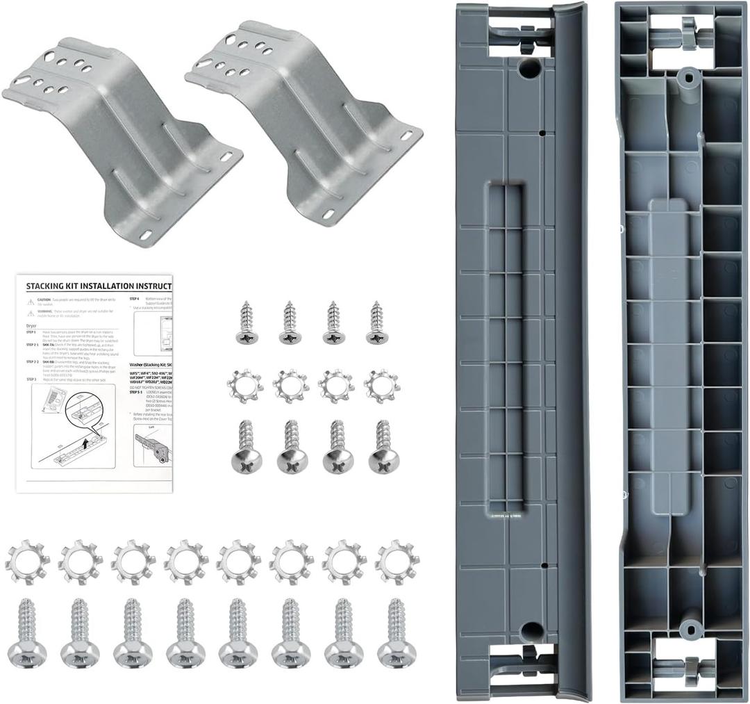 SKK-8K SKK-7A Stacking Kit Compatible with Samsung 27-Inch Front Load Washer and Dryer, Easy Installation & Space-Saving, Replaces SKK-8K SKK-7A, SK-5A, SK-5AXAA