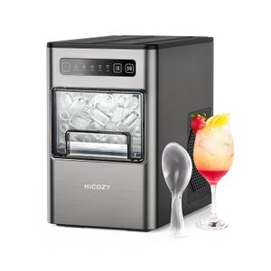 HiCOZY Ice Maker Countertop,Ice in 6 Mins, 24 lbs/Day, Portable & Compact Gift with Self-Cleaning,for Apartment/Under Cabinet/Kitchen/Office/Camping/RV/Home Bar Light Black
