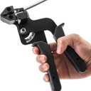 QWORK Cable Tie Gun, Stainless Steel Zip Tie Tightener Wrap Tool, Self-locking Metal Zip Ties Tool, Cable Tie Fasten and Cut for Nylon Plastic Steel Cable Ties