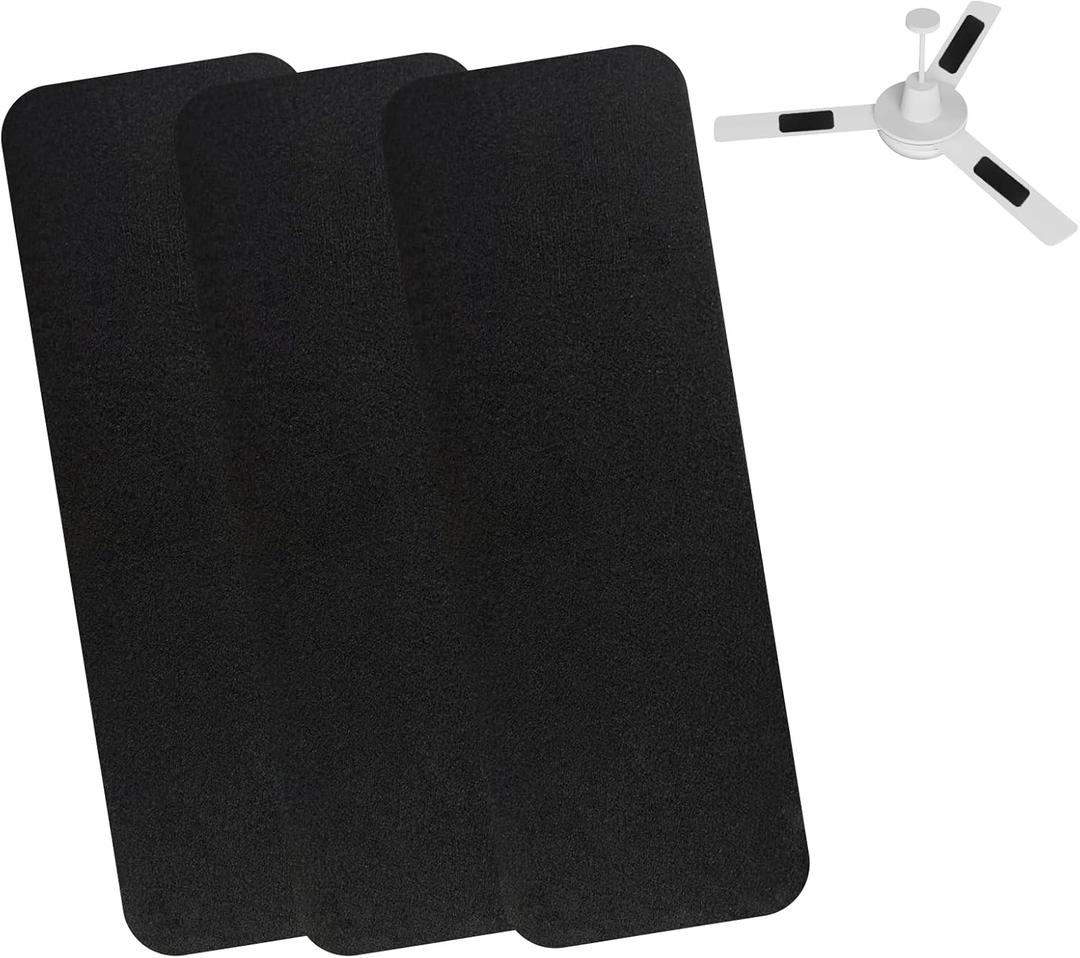 Ceiling Fan Filters for Blades, 3 Pcs Activated Coconut Shell Carbon Ceiling Fan Air Purifier Pads,Fibrous Carbon Fan Air Purifier Pads
