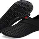 BARERUN Barefoot Quick-Dry Water Sports Shoes Aqua Socks for Swim Beach Pool Surf Yoga for Women Men (6.5-7.5 Women/5-6 Men, Black Holes)