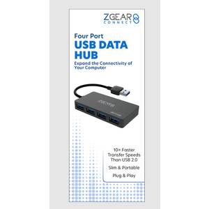ZGEAR 4 PORT USB DATA HUB