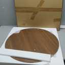Fero Round Walnut Nesting Coffee Table Set(600mm-800mm)