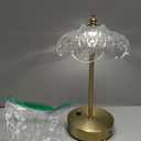 Vintage Lamp, 3 Colors 10 Brightness Crystal Lamp Flower Lamps, 3600mAh Rechargeable Lamps Cordless Lamps Bedroom Kitchen Bathroom, Desk Decor for Women, Valentines Day Gifts Valentines Gifts for Her (Gold)