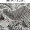 Sofa Covers Couch Covers for Sofa Pet Friendly Couch Cushion Covers Universal Sofa Covers Washable Stretch Slipcovers for Sectional Sofa (Texture Light Gray,Back Cover L)
