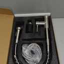 OWOFAN Kitchen Faucet with Pull Down Sprayer Industrial 1 Handle 1 Hole Or 3 Hole Faucet for Farmhouse Camper Laundry Utility Rv Wet Bar Sinks Stainless Steel Brushed Nickel