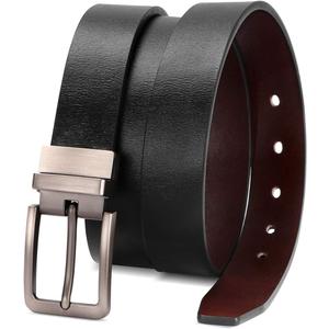 XZQTIVE Reversible Leather Belts for Women with Rotated Metal Buckle Fashion Women Belts (XS: Fit Waist 23-28 inches, Black/Brown)