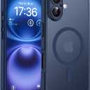 TOCOL for Phone 16 Case, Compatible with Magsafe Charger, Full Camera Protection, Drop Protection, Translucent Matte Phone Case for iPhone 16 6.1 inch (Dark Blue)