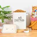Vumdua Dog and Cat Food Storage Container, Farmhouse Pet Food Containers with Lid and Dry Food Scoop, Durable Airtight Great Gift for Pet Owners