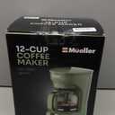 MUELLER HOME 12-Cup Drip Green Coffee Maker, Borosilicate Carafe, Auto-Off, Reusable Filter, Anti-Drip, Keep-Warm Function, Clear Water Level Window, Green Kitchen Accessories & Décor