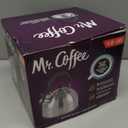 Mr. Coffee Carterton Stainless Steel Whistling Tea Kettle  1.5-Quart Capacity, Mirror Polish Finish, Durable Tea Kettle for Stovetop, Fast Boiling, Easy Pouring