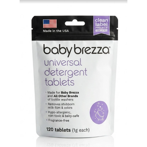 Baby Brezza Universal Detergent Soap Tablets for Baby Brezza Bottle Washer Pro and All Brands of Bottle Washers, 120 Tablets