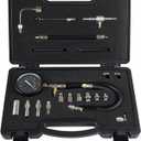 Lichamp Automotive Fuel Pressure Test Kit, Fuel Pump & Rail Diagnostic Gauge with Adapters, Hose, for Car/Truck/Motorcycle