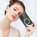 for Samsung Galaxy S25 Ultra Case Clear with Invisible Kickstand, [Fit for Magsafe][Anti-Yellowing], Anti-Slip Military Grade Shockproof Protective Magnetic Phone Case, Clear Stand