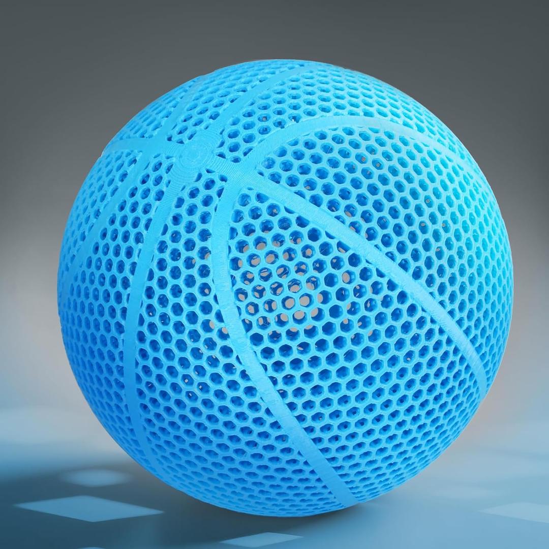 3D Printed Basketball-Airless Basketball,Ultra - Quiet & No Pump Needed,High Bounce,Official Size7,Indoor, Gym & Outdoor Use