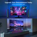 GEOYEAO 2.2 CH Detachable Sound Bar with Built-in Dual Subwoofer, 180W RGB Bluetooth Soundbar for TV, Support HDMI ARC/Optical/AUX, Surround Speaker System for Gaming/Home Theater/PC