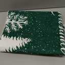 GarveeHome Christmas 8x10 Area Rugs Machine Washable Rugs Non Slip Living Room Rug Merry Chrismas Rug Large Area Rug Xmas Tree Low Pile Soft Non Shedding Carpet for Bedroom Dining Room Nursery, Green