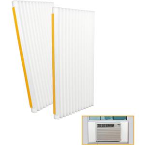 LBG Products Window Air Conditioner Foam Insulation Panels, AC Side Insulating Panel Kit, 2 Pack,White Beige, 17in High x 9in Wide x 7/8in Thick