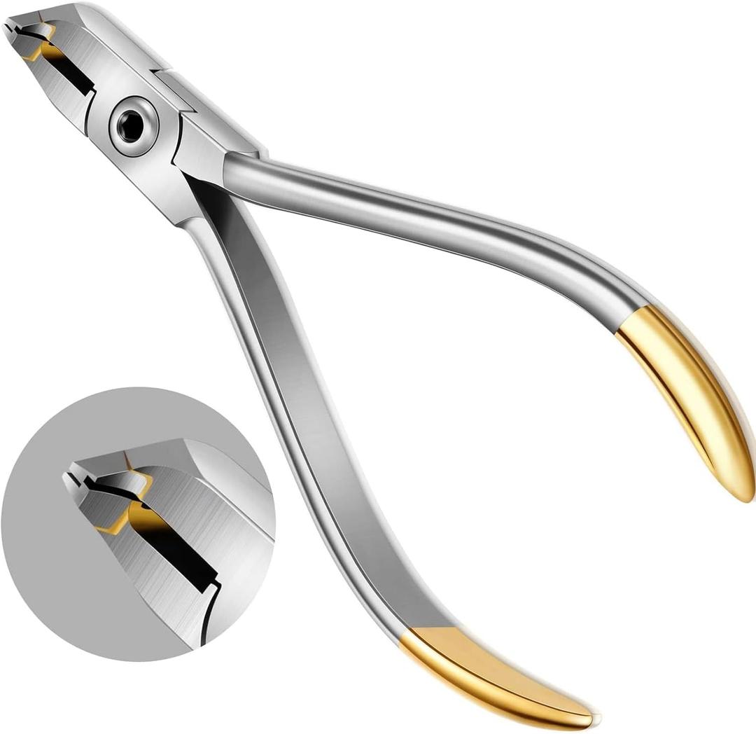 Stainless Steel Orthodontic Wire Cutter Pliers, Braces Removal Tool for Cutting Titanium Alloy Archwire, Tooth Pulling Kit