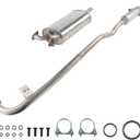 Exhaust System Muffler Resonator Pipe Kit Replacement Parts for Toyota Camry 2.4L 2002 2003 2004 2005 2006, EPA Compliant