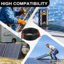 Solar Battery Cable - 8 Gauge 3FT Power Inverter Cable with PV Flame Retardant Protective Sleeving Connect Battery and Charge Controller for Solar Panel Automotive RV Motorcycle Marine