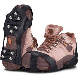 Ice Cleats for Shoes and Boots Crampons Track Spikes Shoe Spikes for Snow and Ice Non Slip Ice Grippers for Women and Men (X-Large)