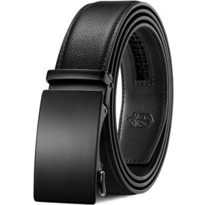 Zitahli Belt Men,Leather Ratchet Belt for Men Dress Casual Every Day with Adjustable Buckle,Trim to Fit For Gift