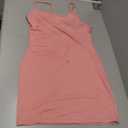 LCNBA Sexy Spaghetti Strap Tank Dress Basic Backless Bodycon Club Party Mini Dress (Large, Pink)