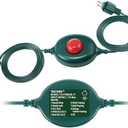 Meonum 1/2 inch Plug Extension Cord for Christmas Tree Lights, Foot Switch 9 Light Modes, 15FT Extension Cord Foot Pedal Compatible with TS-8W29V TS-12W29V TS-13W29V TS-18W29V TS-26W29V TS-48W29V