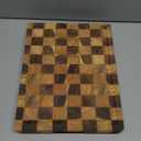 Acacia Wood Cutting Boards for Kitchen, Checkered Chopping Board with Juice Grooves & Handles, Large Butcher Block Serving Tray with NonSlip Feet, 14" 11" 1.5"
