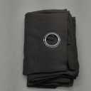 NICETOWN Grey Blackout Curtain Panels 48 inch Long Set of 2 for Bedroom, Thermal Insulated Grommet Top Light Blocking Draperies and Drapes for Basement (W34)