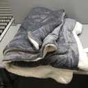 Bedsure GentleSoft Sherpa Fleece King Blankets for Bed, Non-Heated, Thick and Warm Throw for Women and Men, Soft Fuzzy Plush King Blanket for Winter, Grey, 108x90 Inches