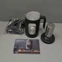 Electric Tea Kettle, INTASTING Glass Electric Kettle with tea Infuser and Precise knob temperature control, 1200W Fast Heating, BPA-Free, Easy to Clean, for Tea and coffee, 1 Liter (Dark Gray)