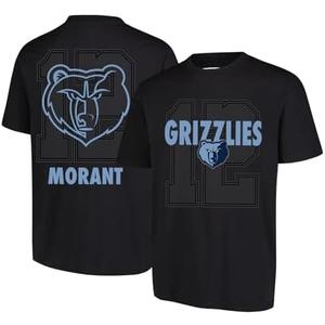 Ultra Game Men's NBA Official Super Soft Fly High Players T-Shirt, Memphis Grizzlies, Ja Morant, Black, Medium