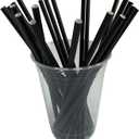 600 Count | Kingseal FSC Certified Disposable Paper Drinking Straws, BLACK, Unwrapped, 7.75 inch Length x 0.6mm diameter, "Jumbo" Size, Biodegradable, Earth Friendly, Bulk Pack - 600 Straws per Box